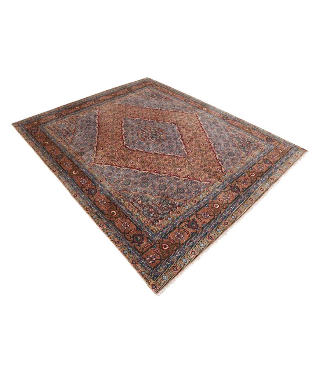 Persian Bijar Rug 6' 4" x 7' 9" Hand-Knotted | No. AT71796