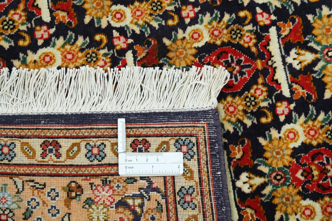Blue Persian Tabriz Rug 3' 4" x 4' 11" Hand-Knotted | No. AT71810