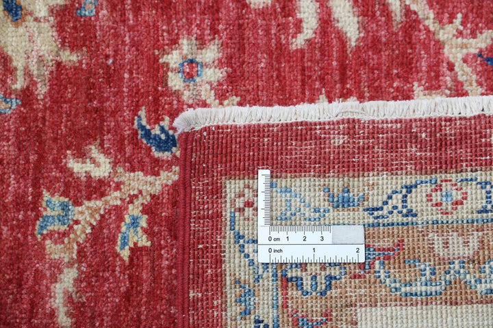 Red Afghan Oriental Rug 8' 3" x 11' 7" Hand-Knotted view