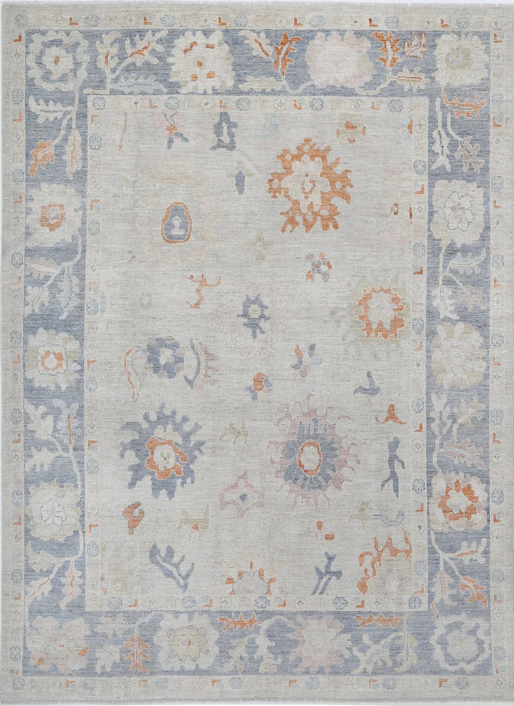 Afghan Oushak Rug 8' 11" x 12' 4" Hand-Knotted | No. AT72031