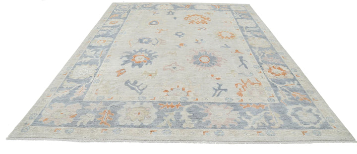 Afghan Oushak Rug 8' 11" x 12' 4" Hand-Knotted | No. AT72031