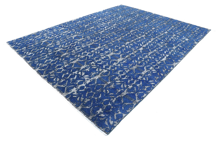 Blue Afghan Oriental Rug 8' 6" x 11' 8" Hand-Knotted | No. AT72082