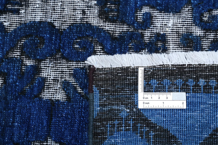Blue Afghan Oriental Rug 8' 6" x 11' 8" Hand-Knotted | No. AT72082