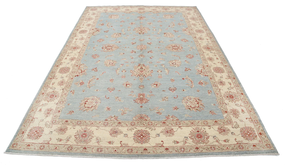 Afghan Ziegler Rug 6' 9" x 9' 8" Hand-Knotted | No. AT72151