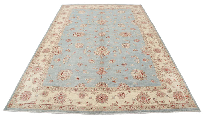 Afghan Ziegler Rug 6' 9" x 9' 8" Hand-Knotted | No. AT72151