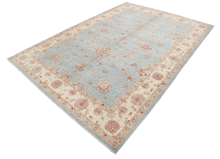 Afghan Ziegler Rug 6' 9" x 9' 8" Hand-Knotted | No. AT72151