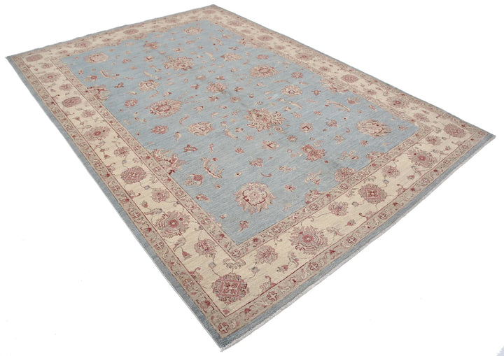 Afghan Ziegler Rug 6' 9" x 9' 8" Hand-Knotted | No. AT72151