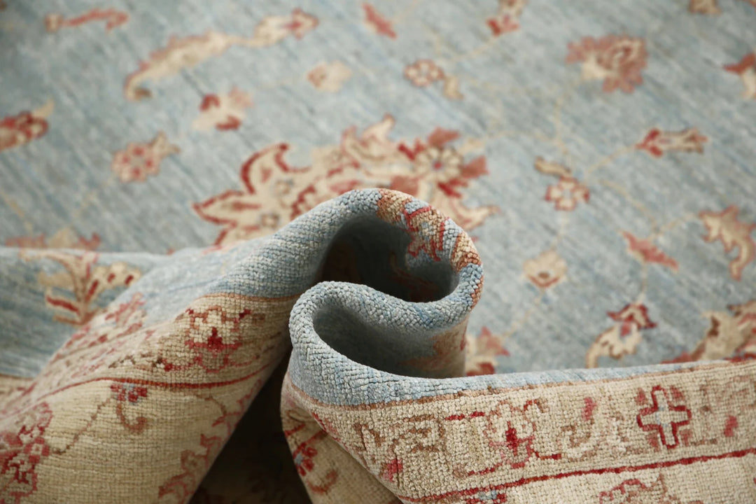 Afghan Ziegler Rug 6' 9" x 9' 8" Hand-Knotted | No. AT72151