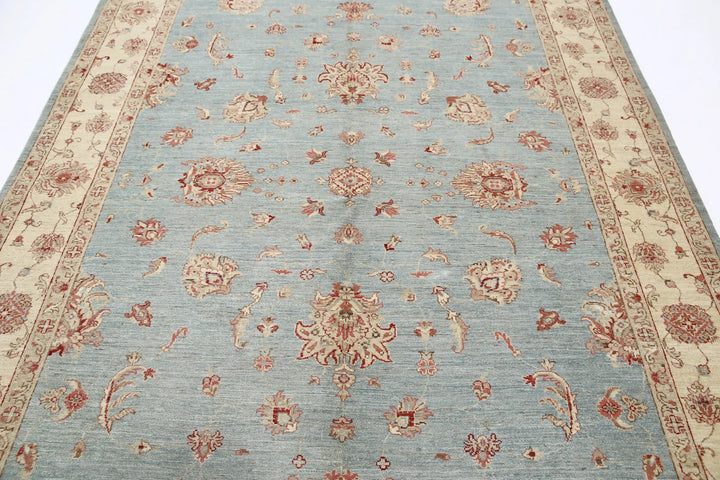 Afghan Ziegler Rug 6' 9" x 9' 8" Hand-Knotted | No. AT72151