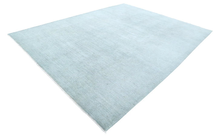 Grey Afghan Overdye Rug 9' 1" x 11' 10" Hand-Knotted | No. AT72193