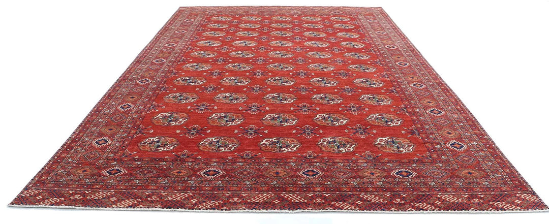 Afghan Nomadic Caucasian Humna Rug 9' 10" x 14' 3" Hand-Knotted | No. AT72314
