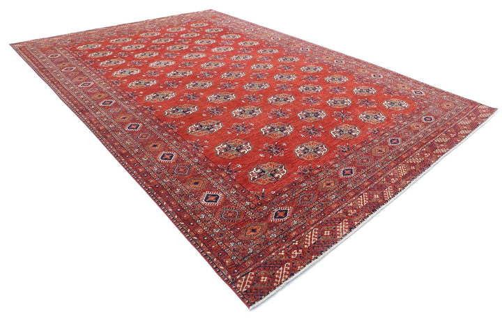 Afghan Nomadic Caucasian Humna Rug 9' 10" x 14' 3" Hand-Knotted | No. AT72314