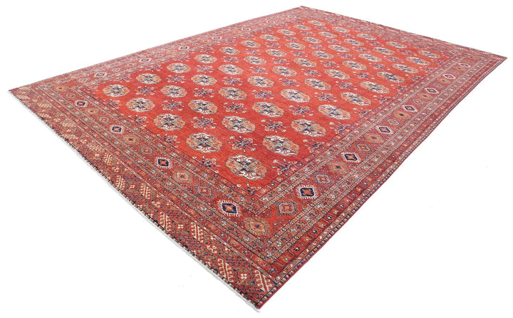 Afghan Nomadic Caucasian Humna Rug 9' 10" x 14' 3" Hand-Knotted | No. AT72314