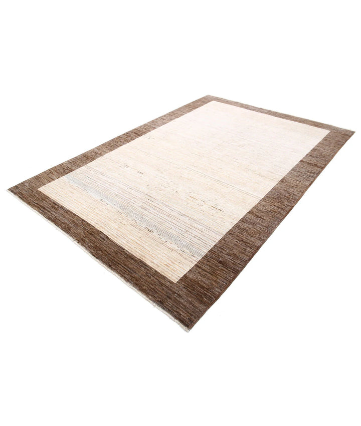 Afghan Modcar Rug 6'3" x 9'3" Hand-Knotted | No. AT72357