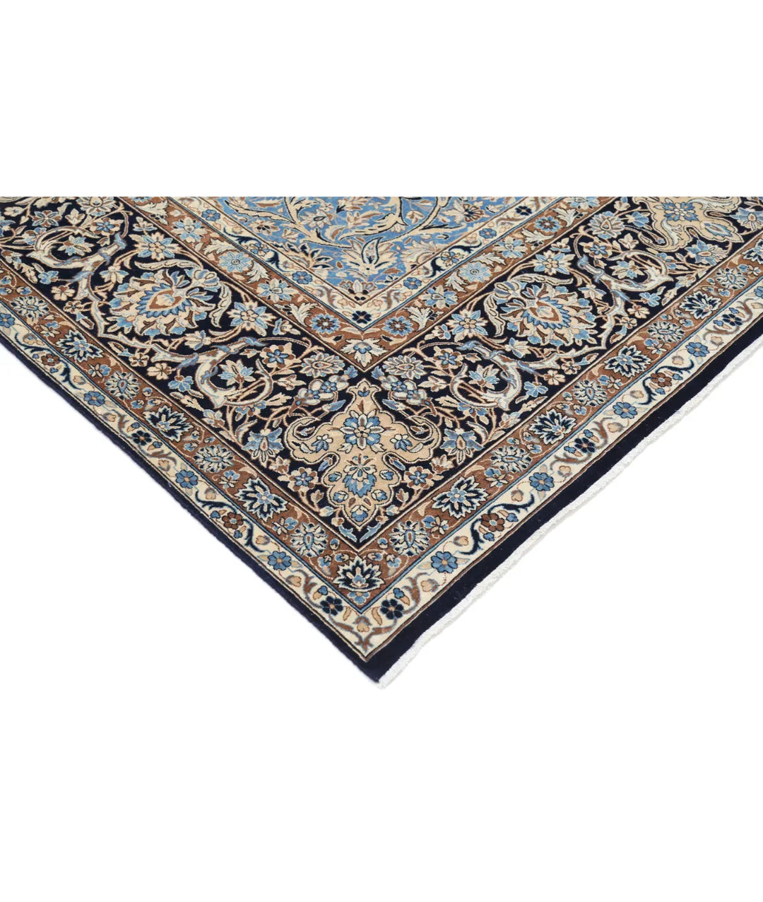 Blue Iranian Vintage Rug 11' 8" x 16' 10" Hand-Knotted | No. AT72369