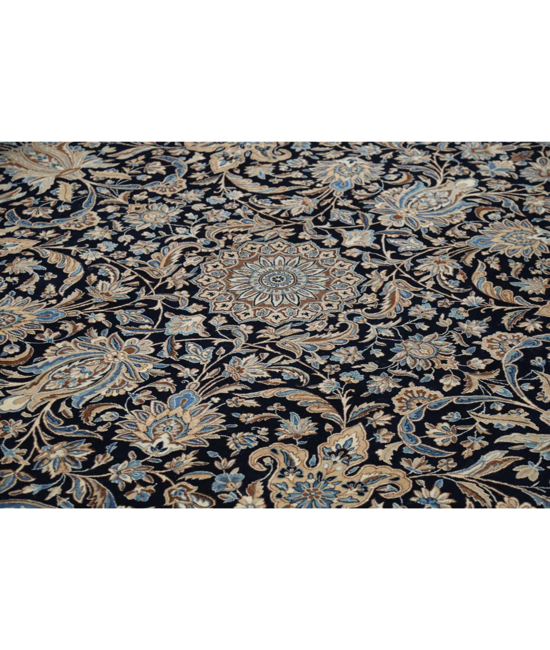 Blue Iranian Vintage Rug 11' 8" x 16' 10" Hand-Knotted | No. AT72369
