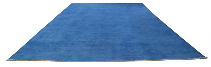 Blue Afghan Overdye Rug 11' 7" x 16' 0" Hand-Knotted | No. AT72371