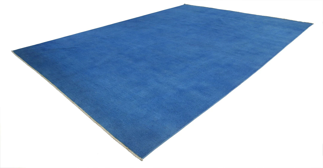 Blue Afghan Overdye Rug 11' 7" x 16' 0" Hand-Knotted | No. AT72371