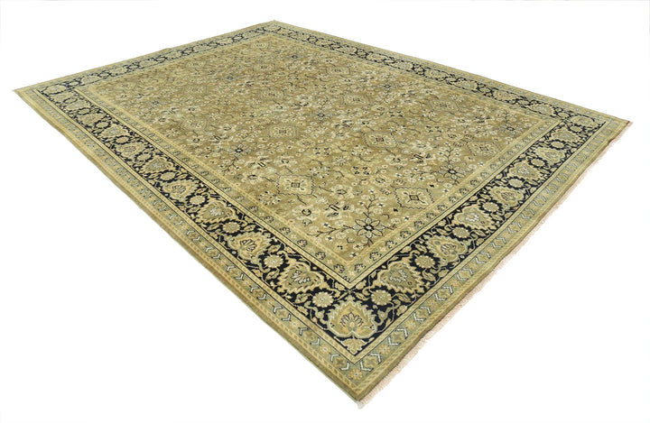 Green Blue Indian Ziegler Rug 8' 8" x 11' 7" Hand-Knotted | No. AT72469