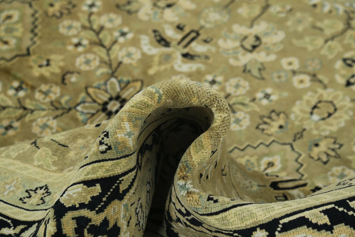 Green Blue Indian Ziegler Rug 8' 8" x 11' 7" Hand-Knotted | No. AT72469