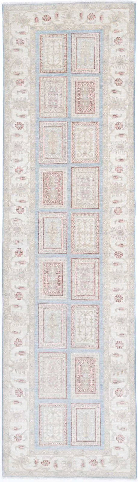 Afghan Serenity Rug 2' 7" x 10' 1" Hand-Knotted | No. AT72486