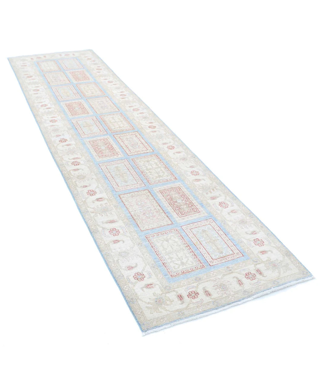 Afghan Serenity Rug 2' 7" x 10' 1" Hand-Knotted | No. AT72486