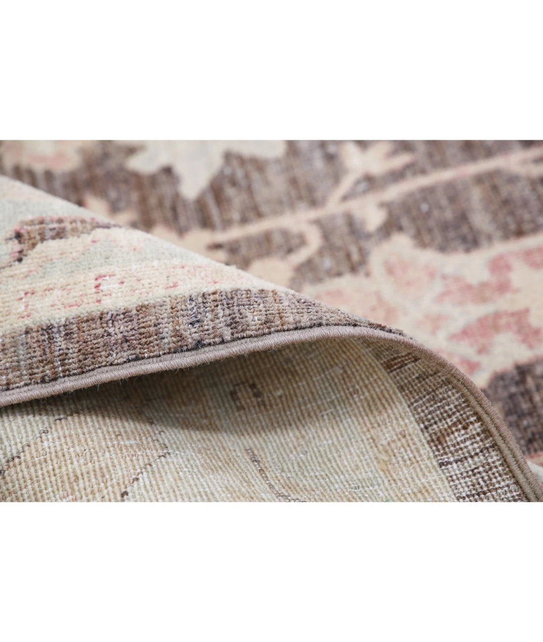Ivory Afghan Serenity Rug 8' 8" x 11' 5" Hand-Knotted | No. AT72495