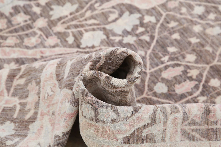 Ivory Afghan Serenity Rug 8' 8" x 11' 5" Hand-Knotted | No. AT72495