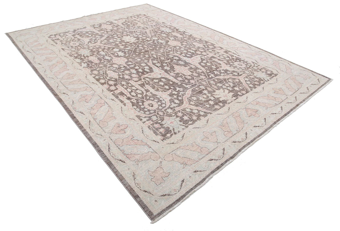 Ivory Afghan Serenity Rug 8' 8" x 11' 5" Hand-Knotted | No. AT72495