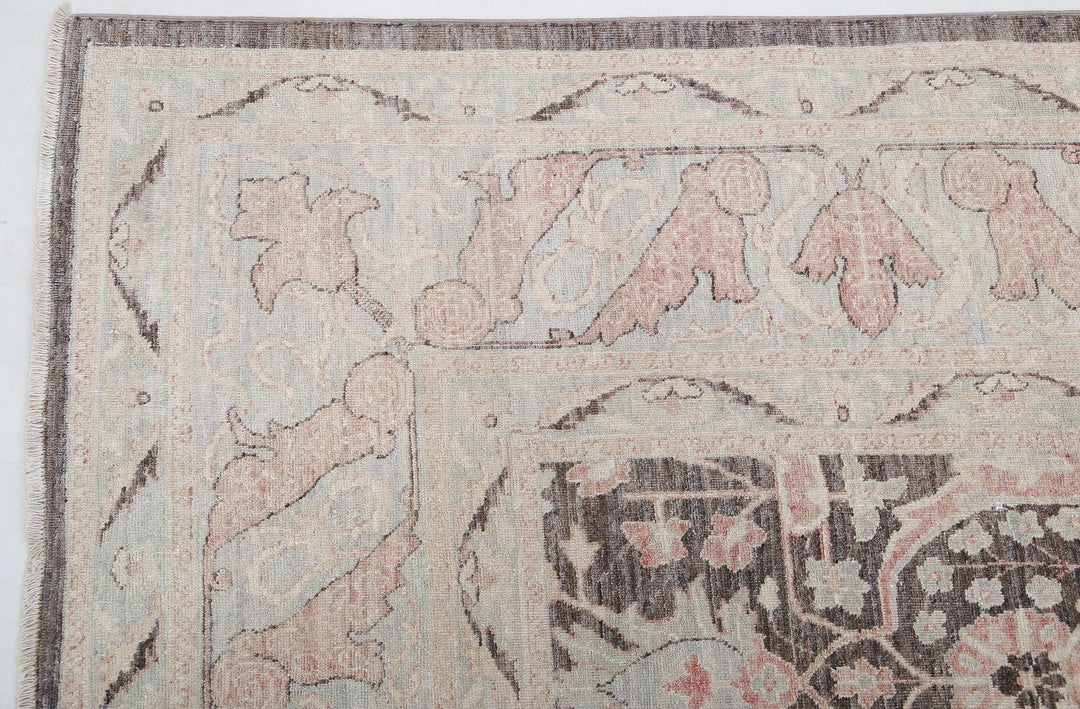 Ivory Afghan Serenity Rug 8' 8" x 11' 5" Hand-Knotted | No. AT72495