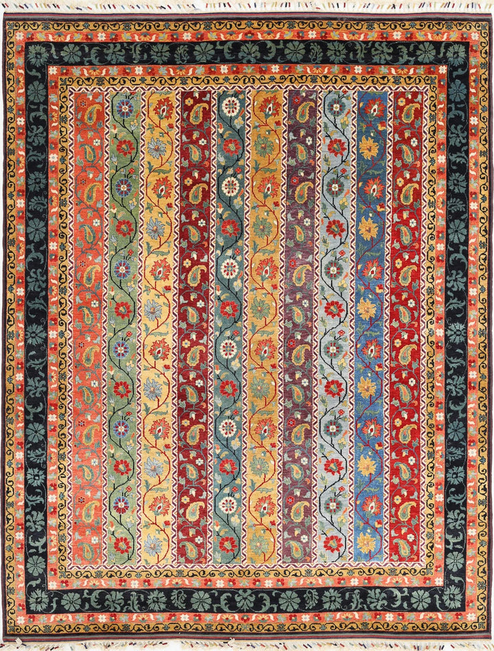 Afghan Shaal Rug 8' 0" x 10' 5" Hand-Knotted | No. AT72510
