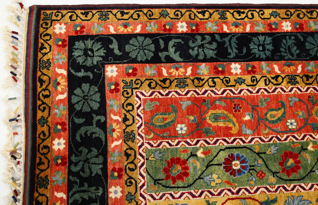 Afghan Shaal Rug 8' 0" x 10' 5" Hand-Knotted | No. AT72510
