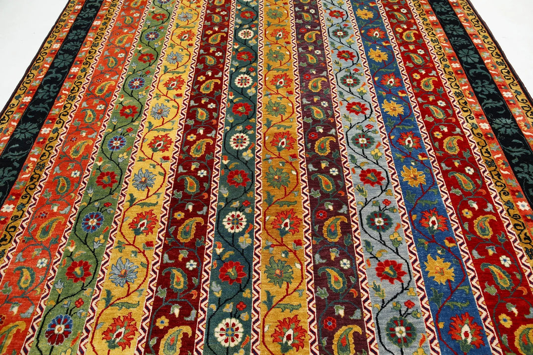 Afghan Shaal Rug 8' 0" x 10' 5" Hand-Knotted | No. AT72510