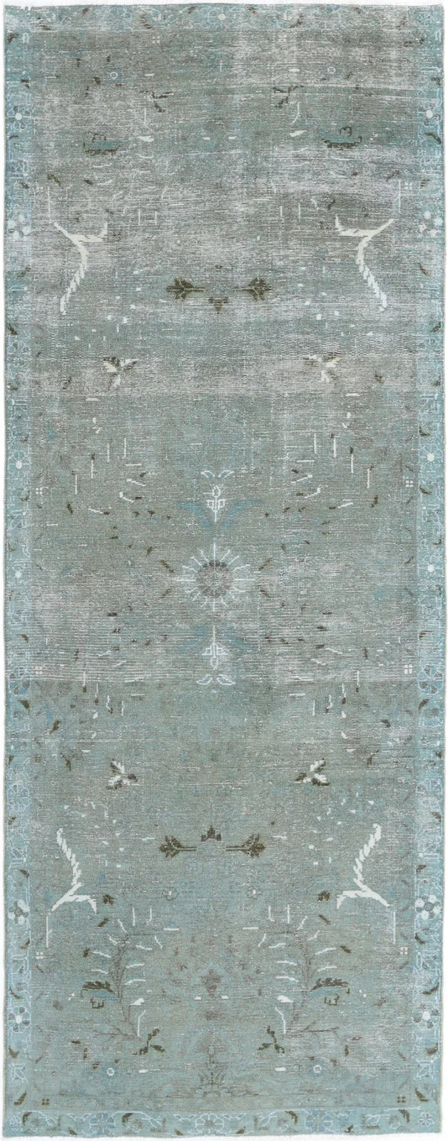 Persian Hamadan Vintage Rug 3' 5" x 9' 4" Hand-Knotted | No. AT72533