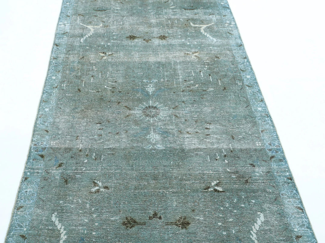 Persian Hamadan Vintage Rug 3' 5" x 9' 4" Hand-Knotted | No. AT72533