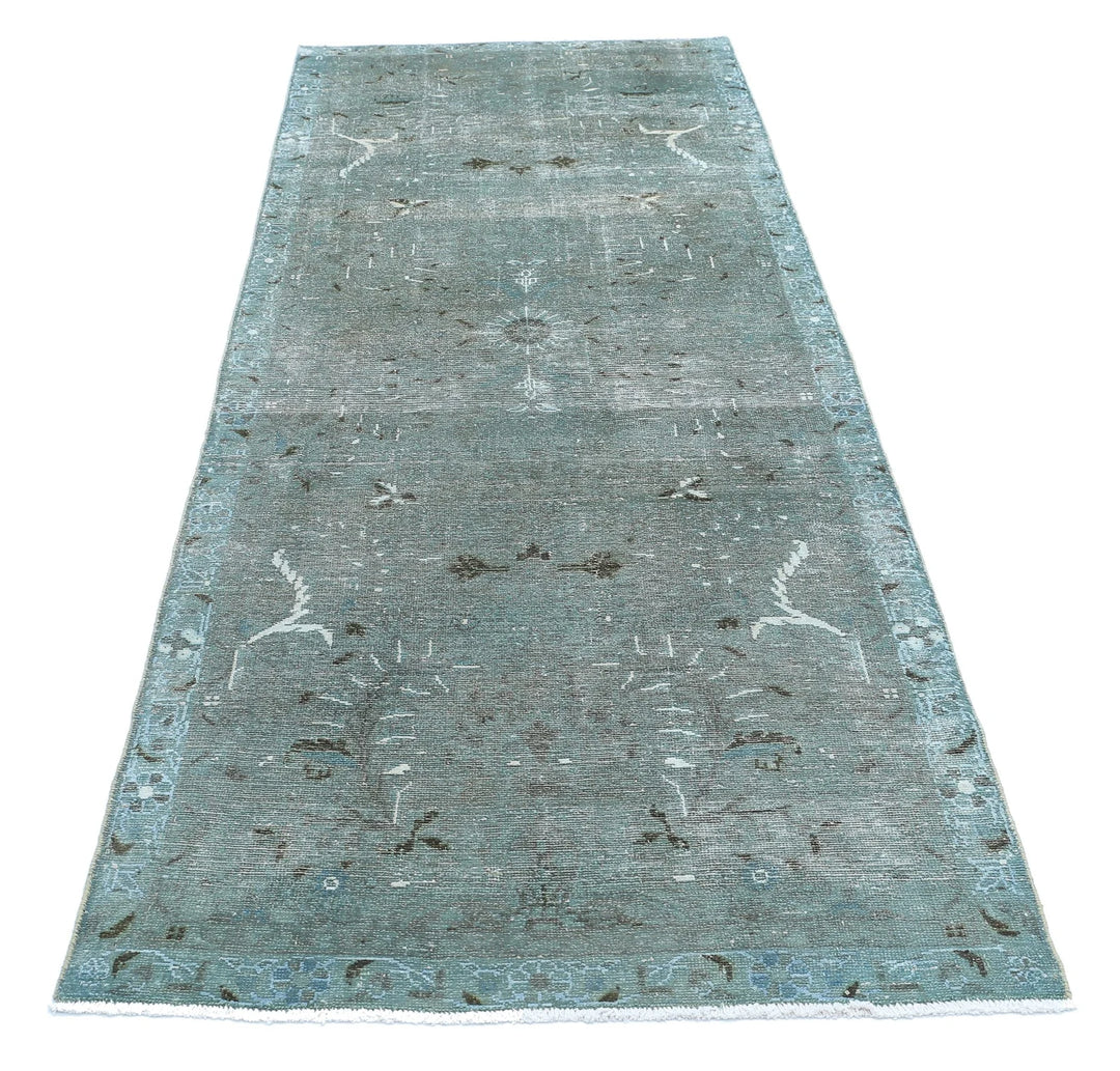 Persian Hamadan Vintage Rug 3' 5" x 9' 4" Hand-Knotted | No. AT72533