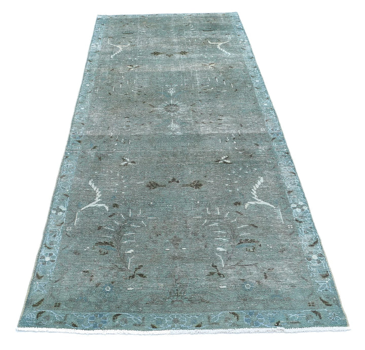 Persian Hamadan Vintage Rug 3' 5" x 9' 4" Hand-Knotted | No. AT72533