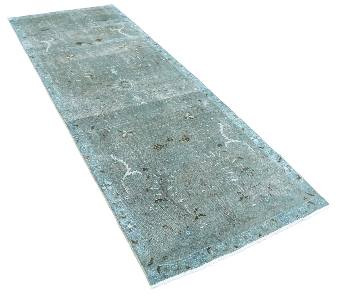 Persian Hamadan Vintage Rug 3' 5" x 9' 4" Hand-Knotted | No. AT72533