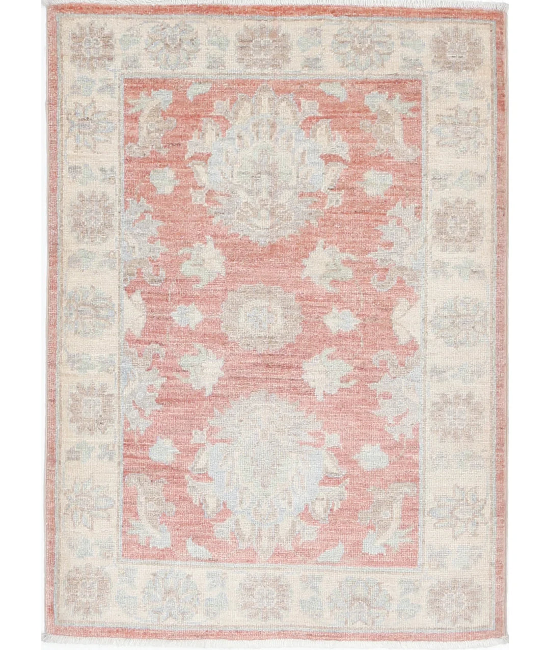 Rust Afghan Serenity Rug 2' 3" x 3' 0" Hand-Knotted | No. AT72602