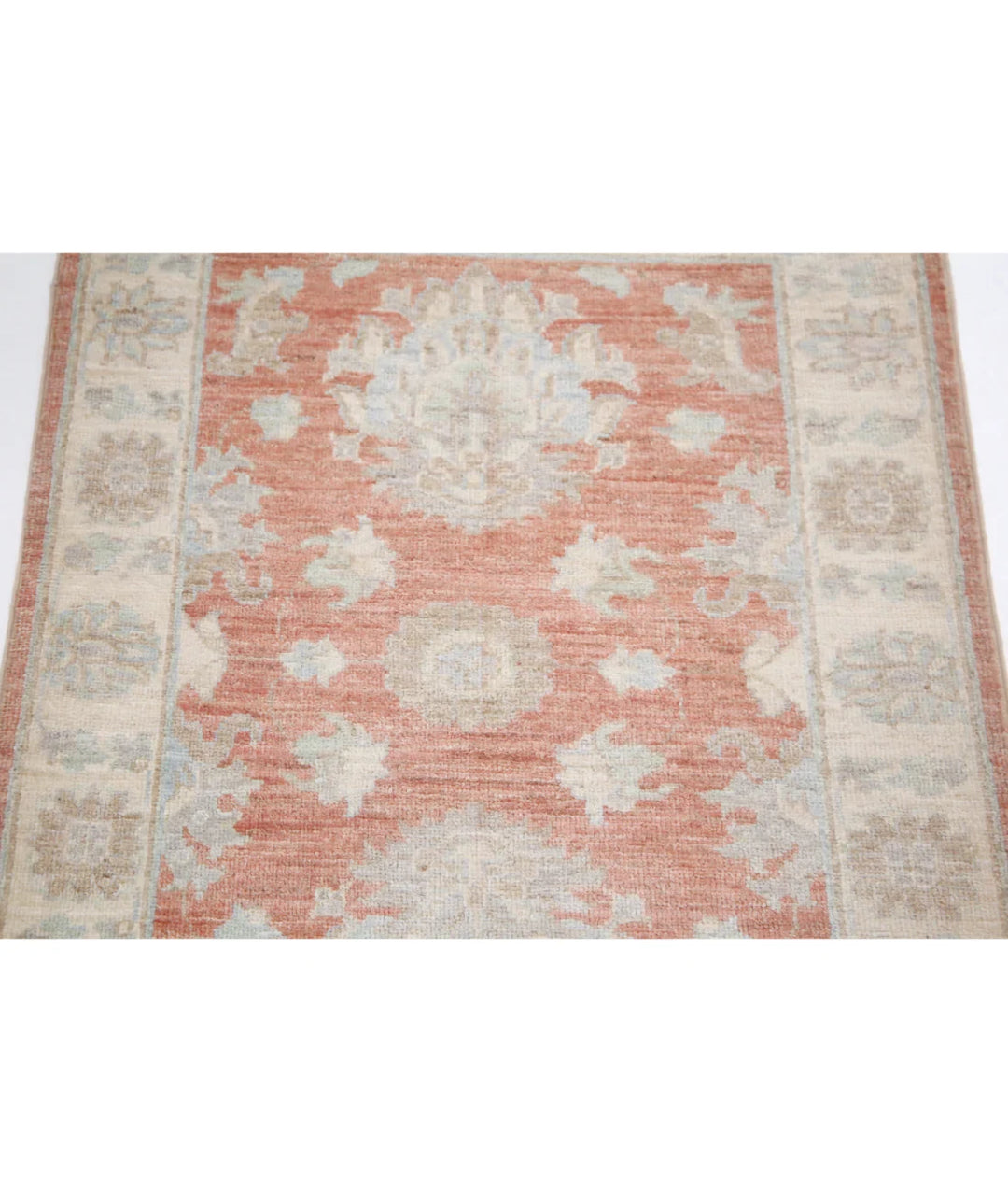 Rust Afghan Serenity Rug 2' 3" x 3' 0" Hand-Knotted | No. AT72602
