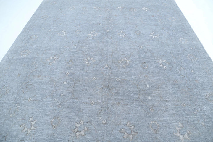 Grey Afghan Oriental Rug 8' 11" x 11' 9" Hand-Knotted | No. AT72691