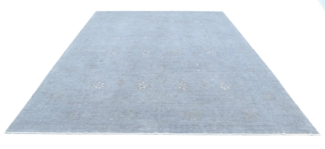 Grey Afghan Oriental Rug 8' 11" x 11' 9" Hand-Knotted | No. AT72691