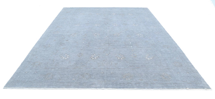Grey Afghan Oriental Rug 8' 11" x 11' 9" Hand-Knotted | No. AT72691