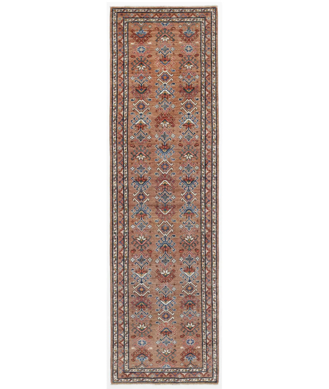 Afghan Tribal Rug 3' 0" x 10' 6" Hand-Knotted | No. AT72701