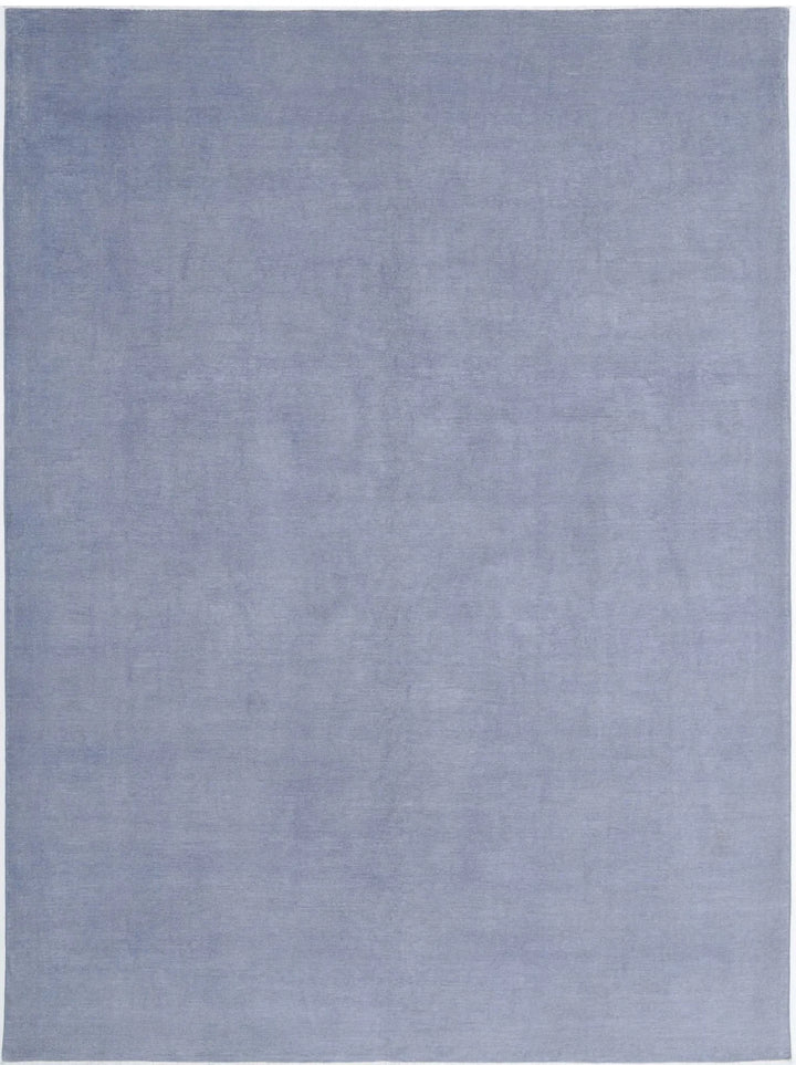 Grey Afghan Overdye Rug 8' 8" x 12' 1" Hand-Knotted | No. AT72705