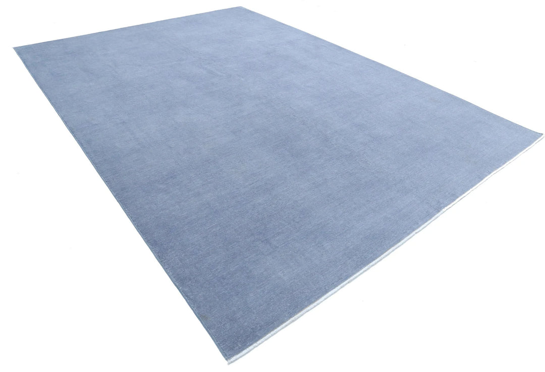 Grey Afghan Overdye Rug 8' 8" x 12' 1" Hand-Knotted | No. AT72705