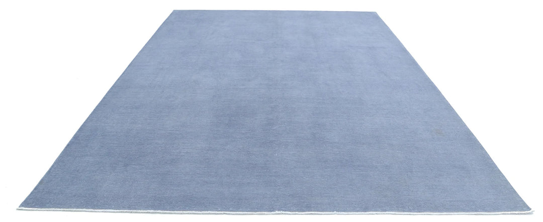 Grey Afghan Overdye Rug 8' 8" x 12' 1" Hand-Knotted | No. AT72705