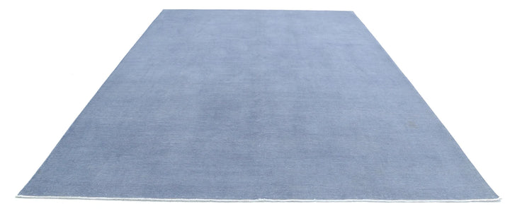 Grey Afghan Overdye Rug 8' 8" x 12' 1" Hand-Knotted | No. AT72705
