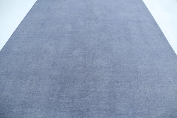 Grey Afghan Overdye Rug 8' 8" x 12' 1" Hand-Knotted | No. AT72705