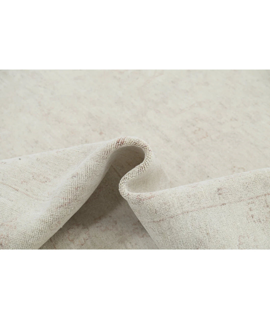 Ivory Afghan Serenity Rug 8' 0" x 9' 10" Hand-Knotted | No. AT72713